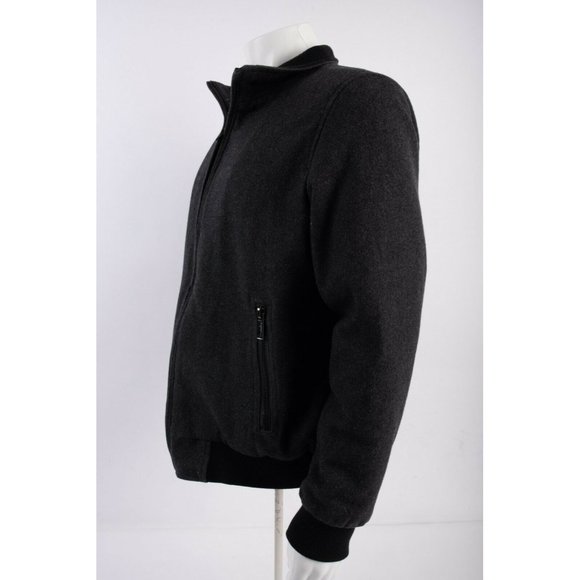 Calvin Klein Mens M Wool Bomber Jacket Coat Gray - Picture 2 of 7